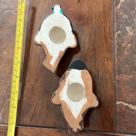 Vintage Black Ceramic Woman & Man Wall Hangings - Picture 6 of 8